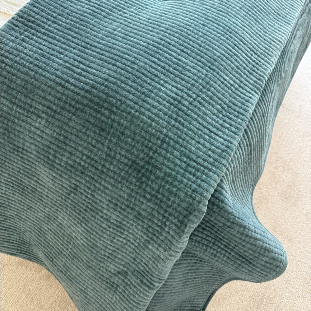 Tahari Teal Corduroy Quilt